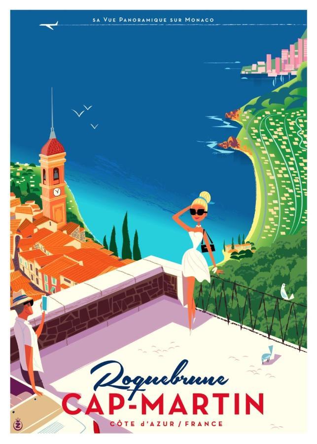 Charmant 2 Pieces Vue Sur Mer Et Monte-Carlo A Roquebrune Cap Martin Eksteriør bilde